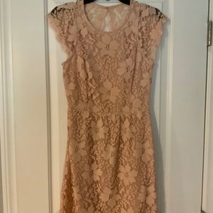 BCBGeneration Nude Lace Cocktail Dress
